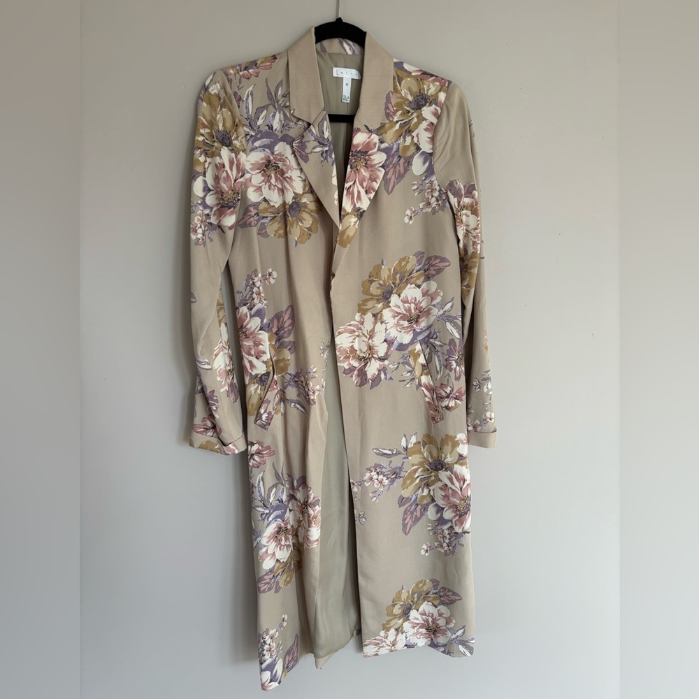 Leith Flower Print Cardigan/Blazer